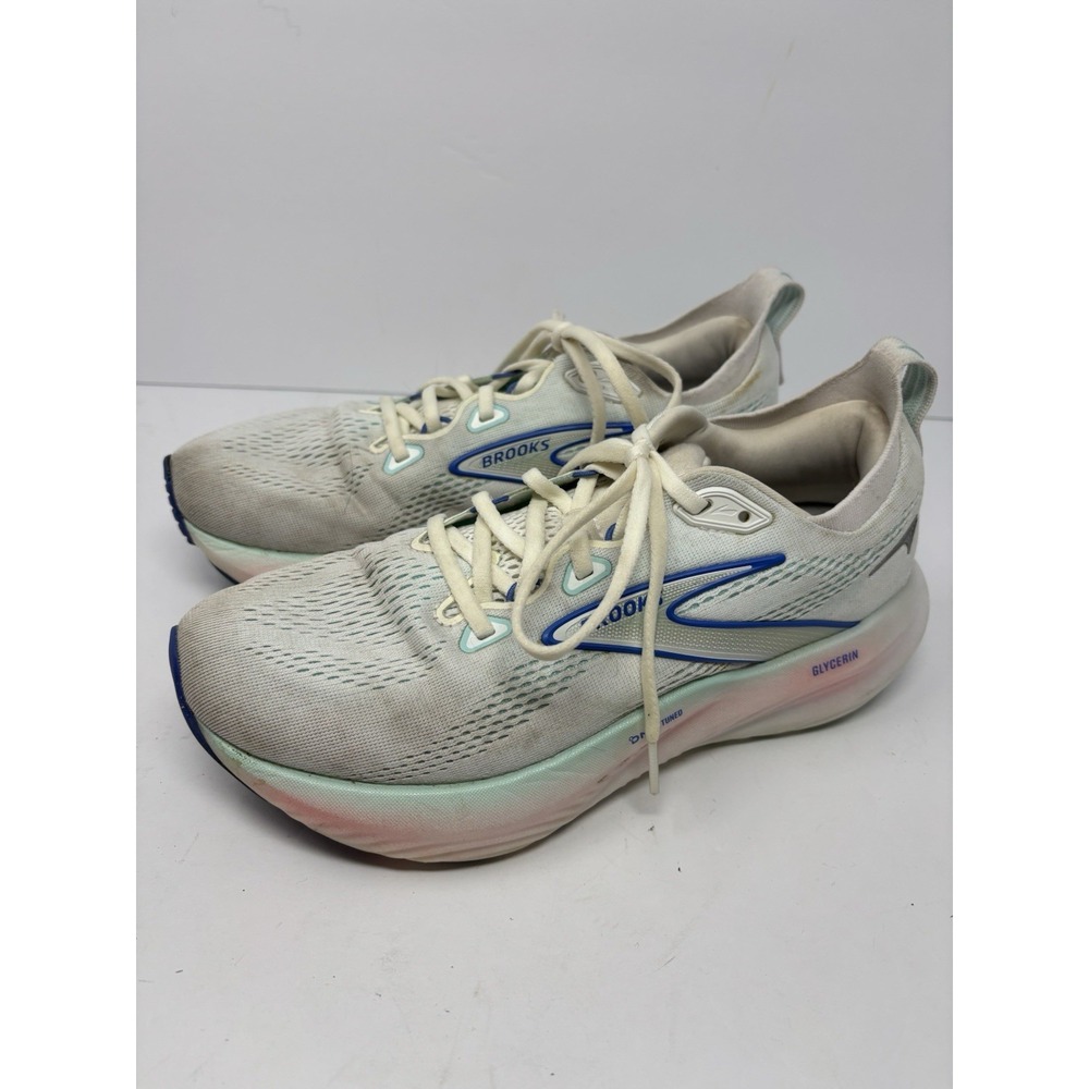 Brooks Glycerin 22 Womens Size 8.5 Blue White Athletic Running Shoes Sneakers